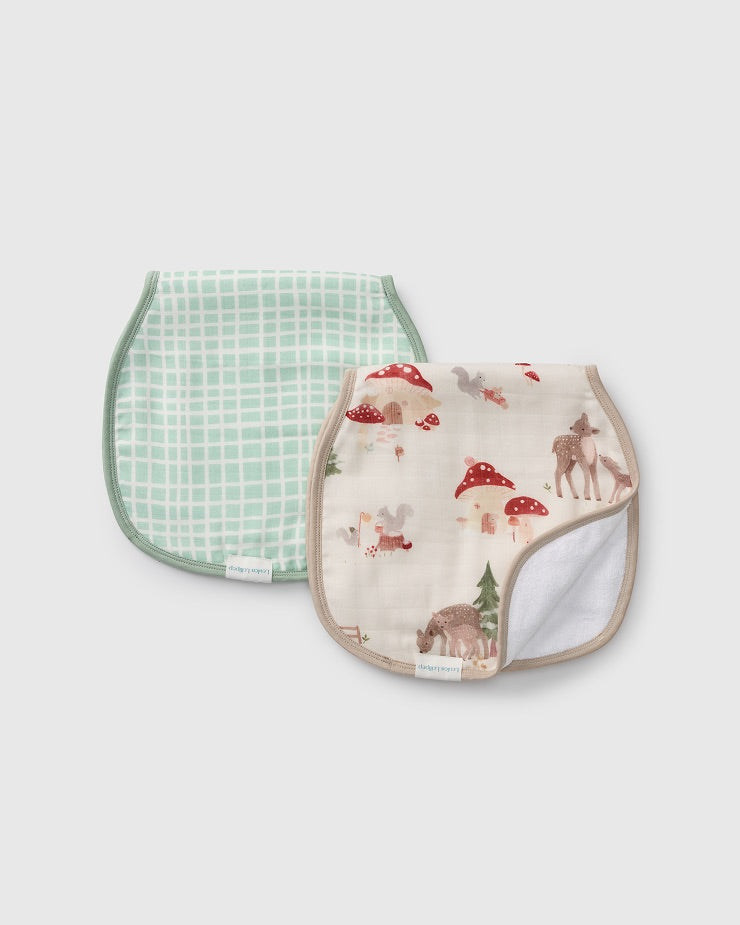 Burp Cloth Set - 2 Pack - Forest Families