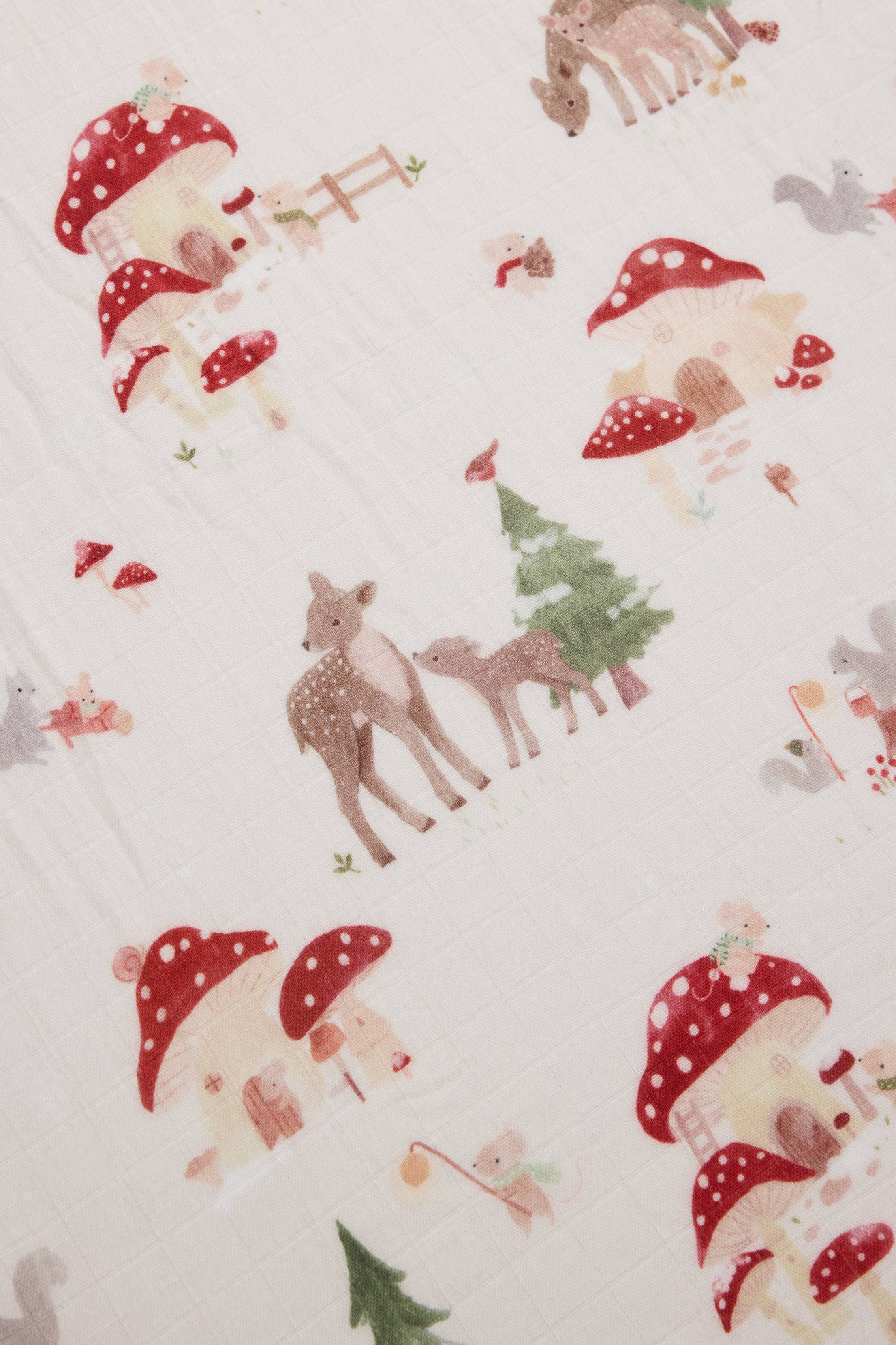 Muslin Fitted Crib Sheet - Forest Families