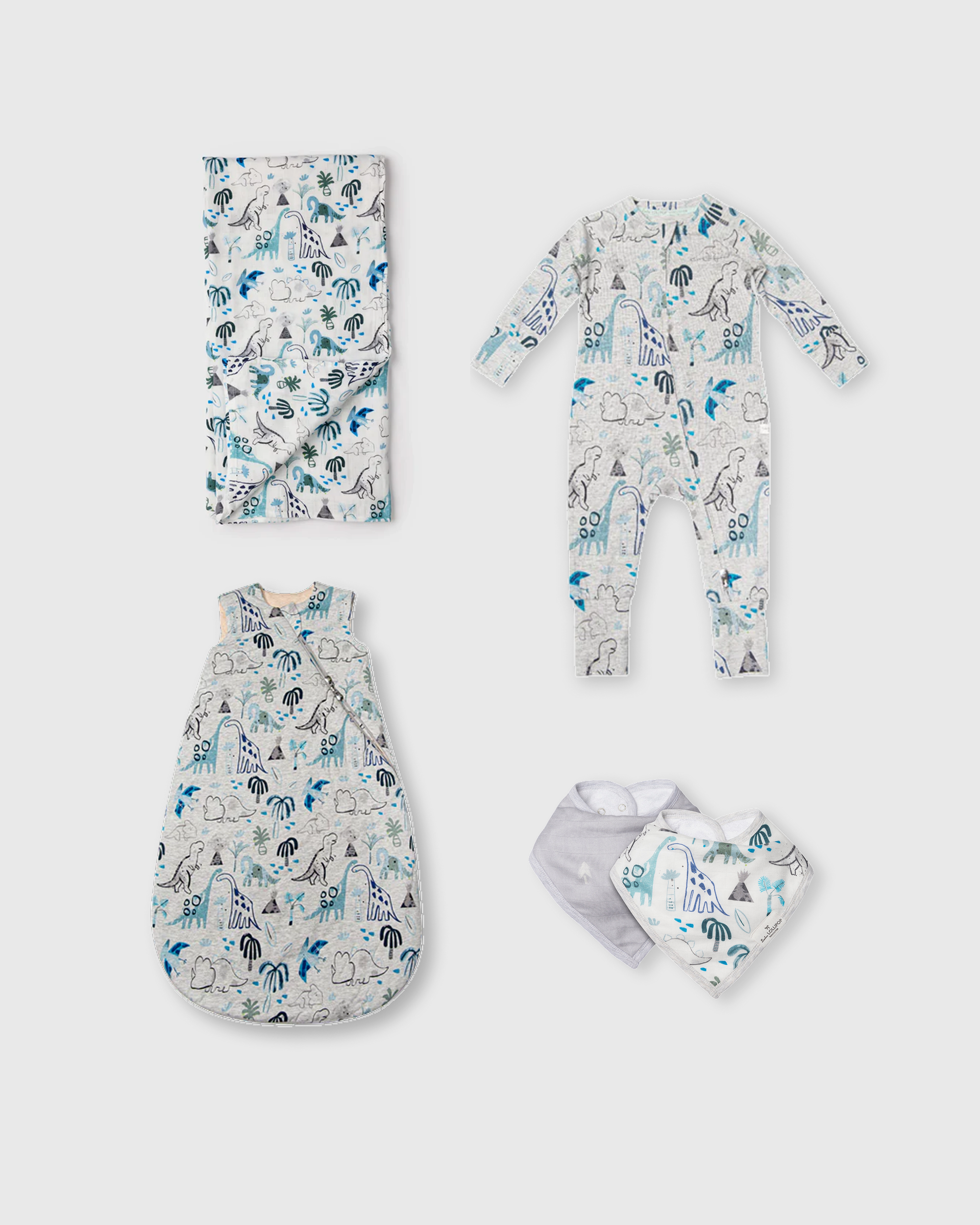 Newborn Essentials Gift Bundle - Dinosaurs