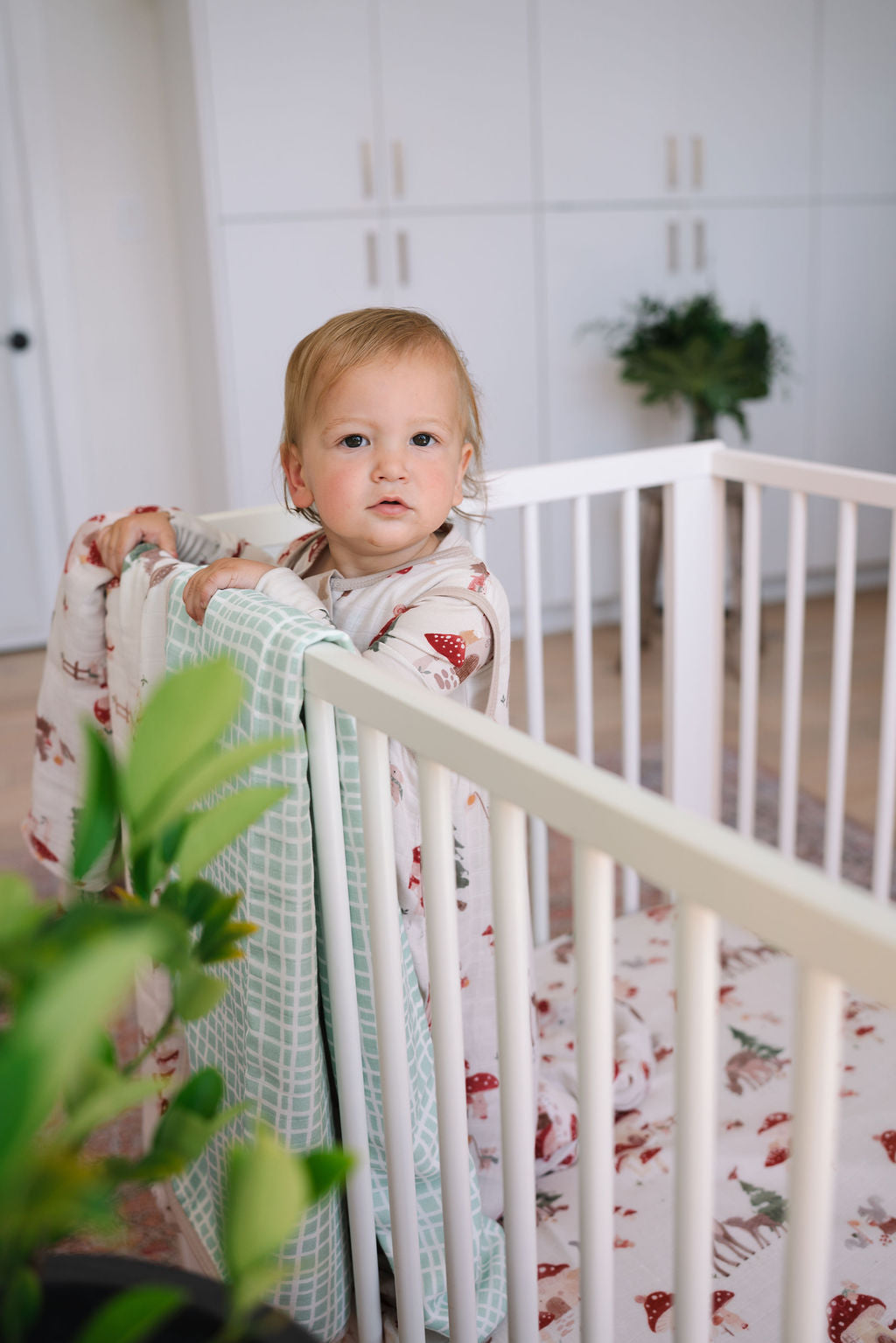 Muslin Fitted Crib Sheet - Forest Families