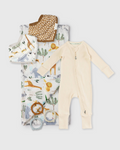 Newborn Soothe and Play Bundle - Safari Jungle & Coconut Milk