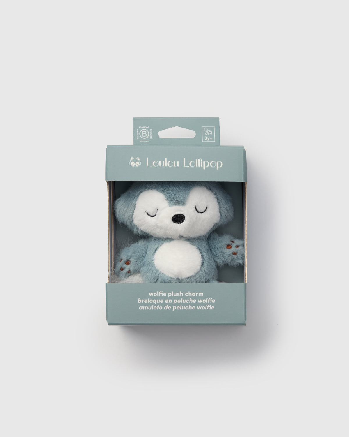 Wolfie Plush Bag Charm - Smoke Blue